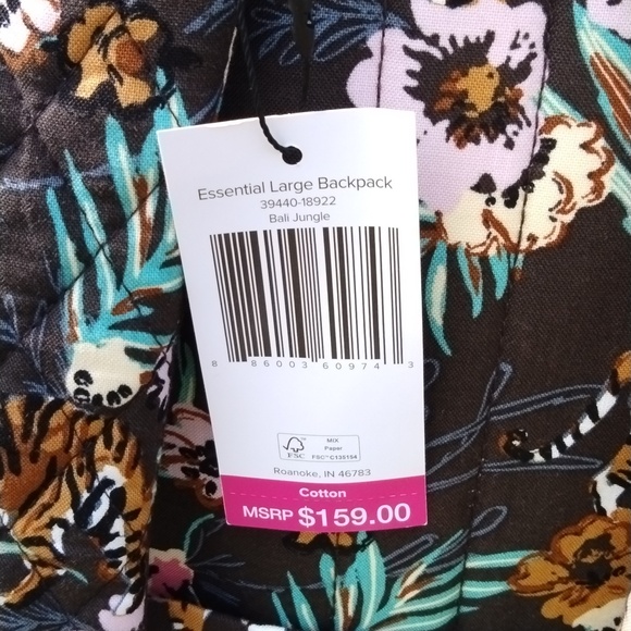 Vera Bradley Large Backpack New with tags - Picture 4 of 5